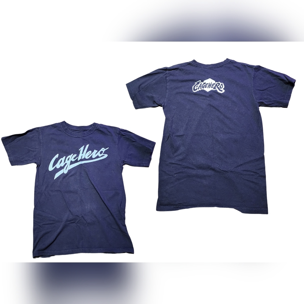 Navy Cage Hero Youth T-Shirt Size Small